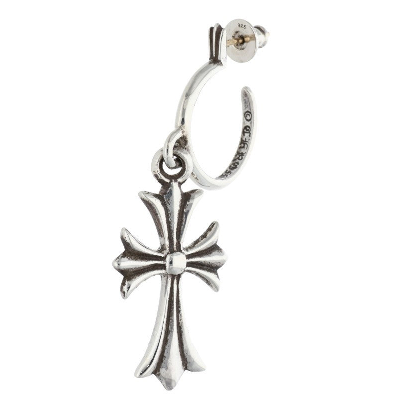 Chrome Hearts Tiny CH Cross Hoop Silver Size ONE SIZE