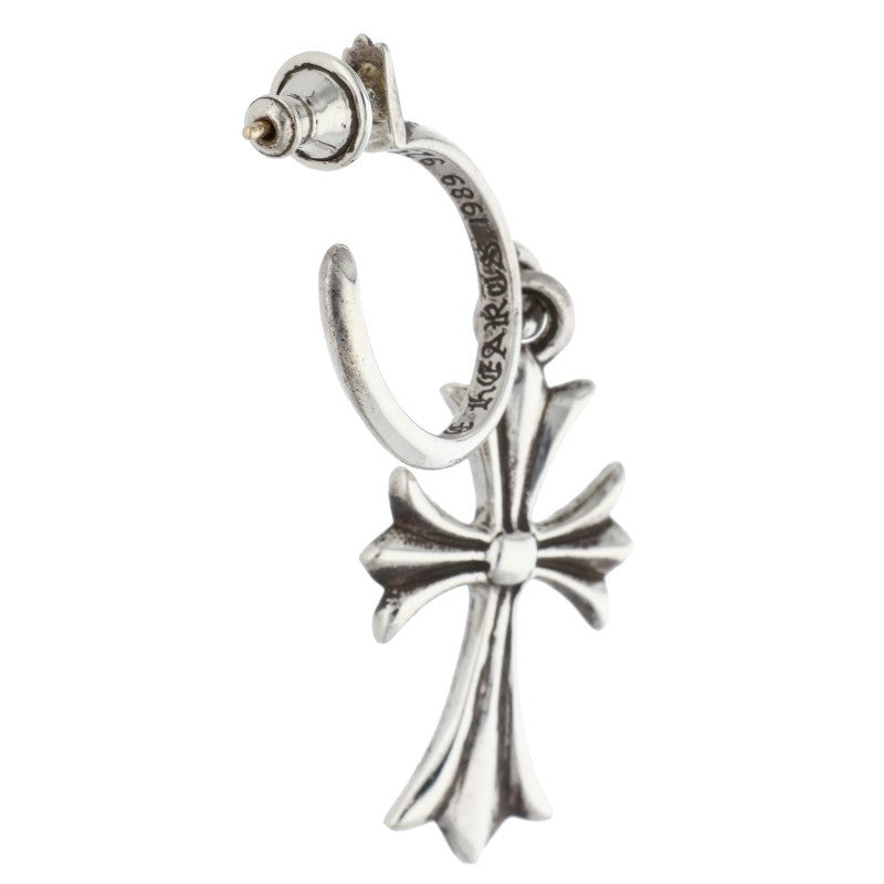 Chrome Hearts Tiny CH Cross Hoop Silver Size ONE SIZE