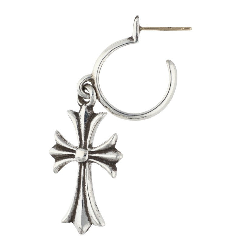 Chrome Hearts Tiny CH Cross Hoop Silver Size ONE SIZE