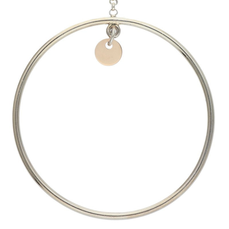 HERMES Ex-Libris Two-Tone Hoop Earrings Size ONE SIZE