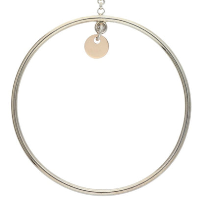 HERMES Ex-Libris Two-Tone Hoop Earrings Size ONE SIZE