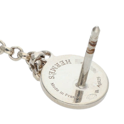 HERMES Ex-Libris Two-Tone Hoop Earrings Size ONE SIZE