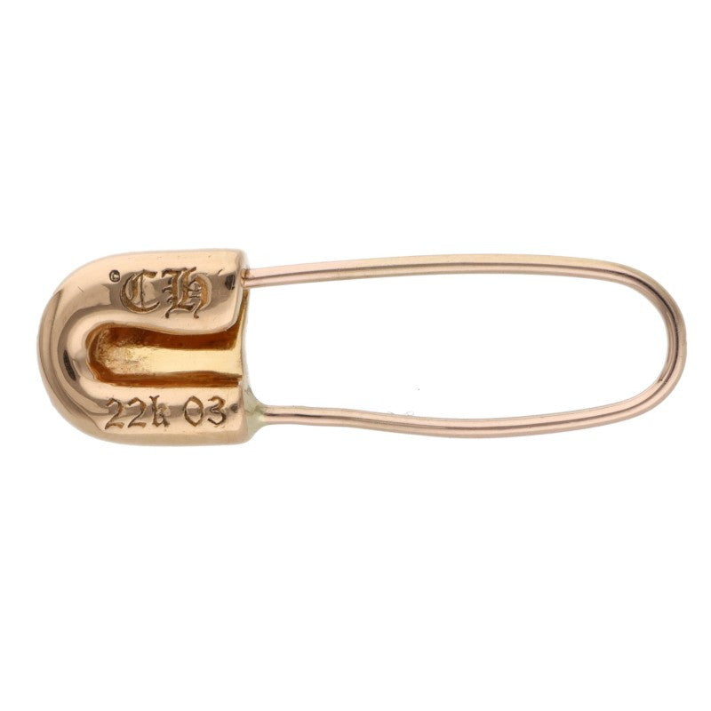 Chrome Hearts 22K Gold Safety Pin Earring Size ONE Yellow
