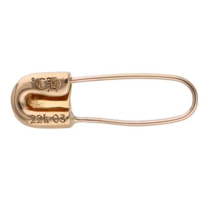 Chrome Hearts 22K Gold Safety Pin Earring Size ONE Yellow