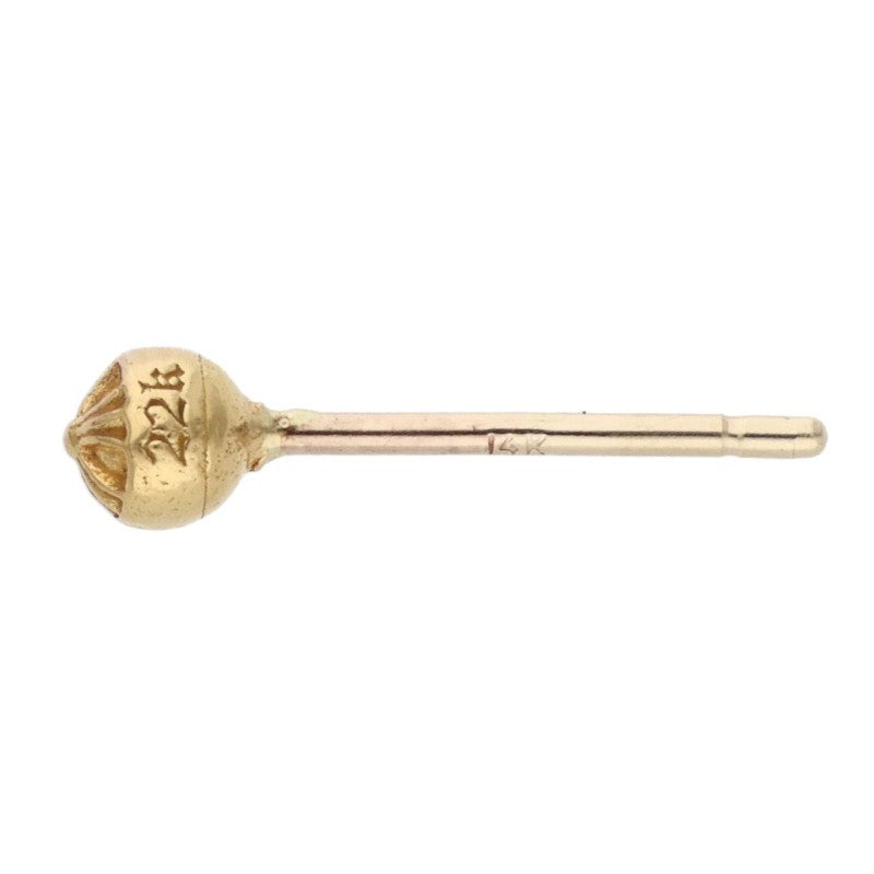 Chrome Hearts 22K Mini Cross Ball Stud Earring Size ONE SIZE