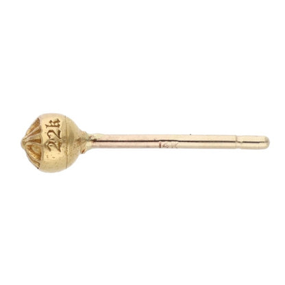 Chrome Hearts 22K Mini Cross Ball Stud Earring Size ONE SIZE