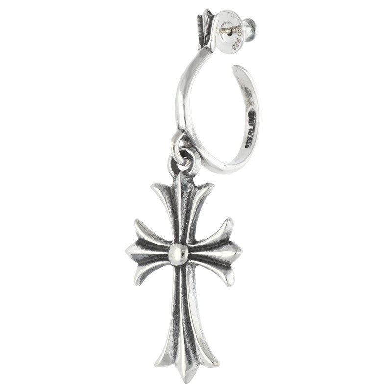 Chrome Hearts Tiny CH Cross Hoop Earring 925 Size ONE SIZE