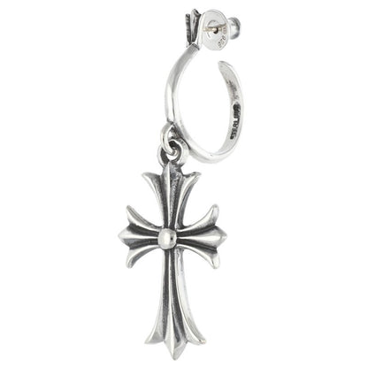 Chrome Hearts Tiny CH Cross Hoop Earring 925 Size ONE SIZE