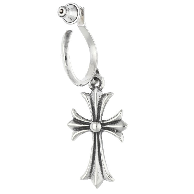 Chrome Hearts Tiny CH Cross Hoop Earring 925 Size ONE SIZE