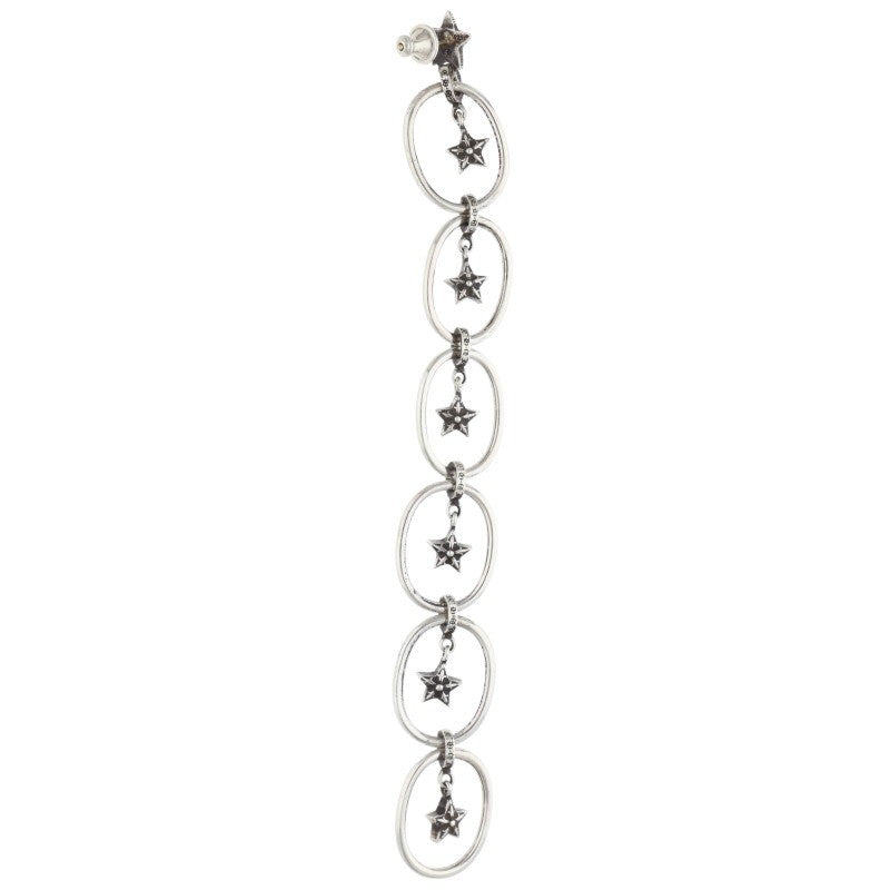 Chrome Hearts Paper Oval Star Drop Earring 925 Size ONE SIZE