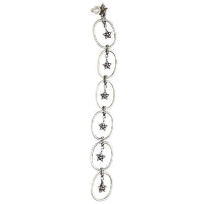 Chrome Hearts Paper Oval Star Drop Earring 925 Size ONE SIZE
