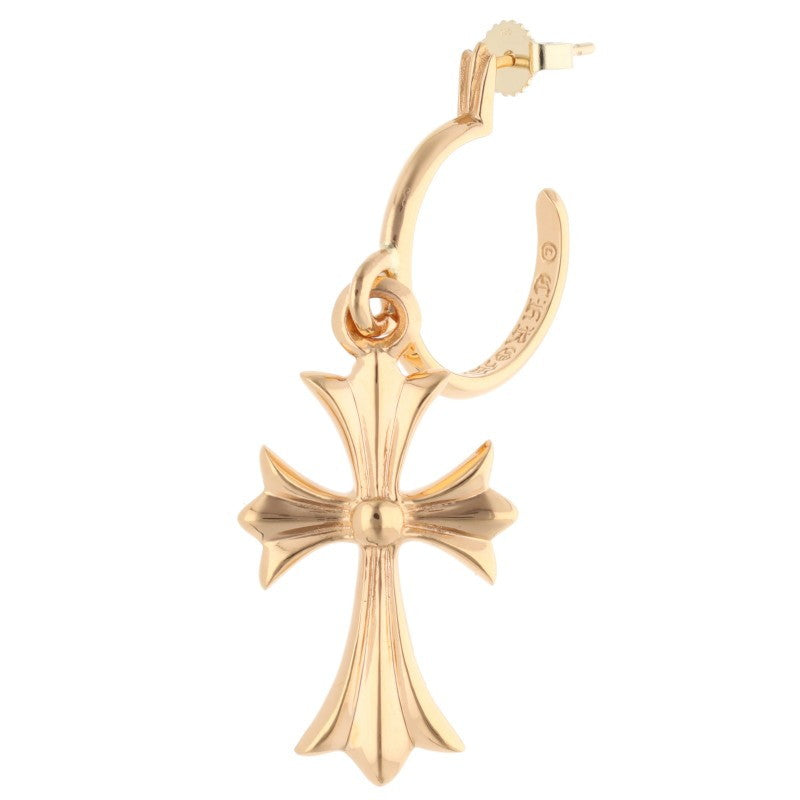 Chrome Hearts 22K Tiny CH Cross Earring Yellow