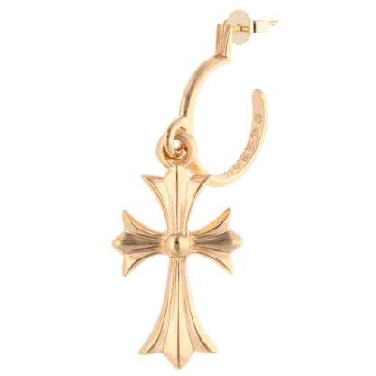 Chrome Hearts 22K Tiny CH Cross Earring Yellow