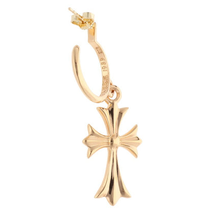 Chrome Hearts 22K Tiny CH Cross Earring Yellow