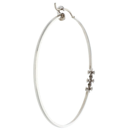 Chrome Hearts 925 Silver Large Hoop Earring Size ONE SIZE