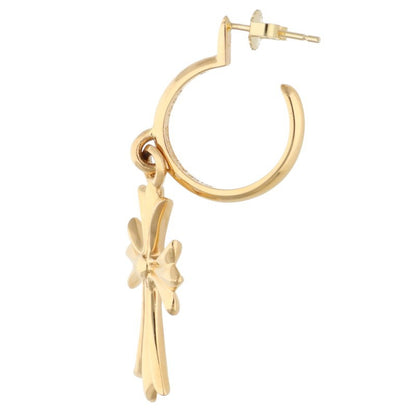 Chrome Hearts 22K Tiny CH Cross Earring Yellow Size ONE SIZE