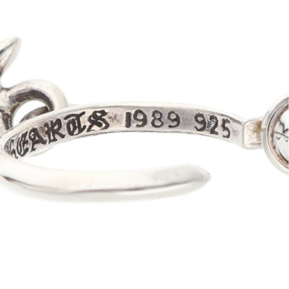Chrome Hearts Tiny CH Cross Hoop Silver Size ONE SIZE