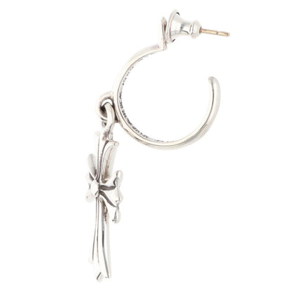 Chrome Hearts Tiny CH Cross Hoop Silver Size ONE SIZE