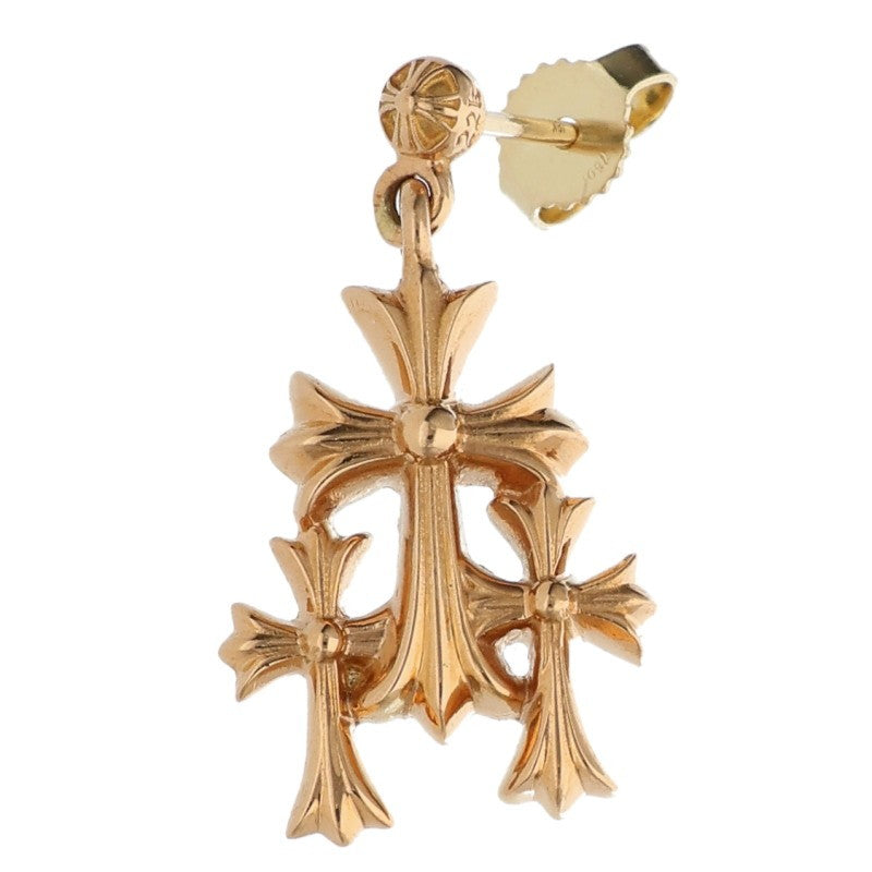 Chrome Hearts 22K Triple CH Cross Drop Earring Size ONE SIZE