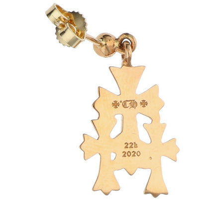 Chrome Hearts 22K Triple CH Cross Drop Earring Size ONE SIZE