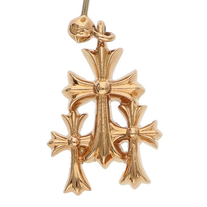 Chrome Hearts 22K Triple CH Cross Drop Earring Size ONE SIZE