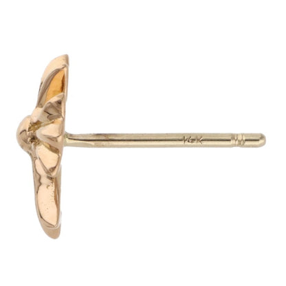 Chrome Hearts 22K No2 CH Cross Stud Earring Size ONE Yellow