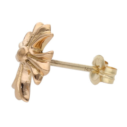 Chrome Hearts 22K No2 CH Cross Stud Earring Size ONE Yellow