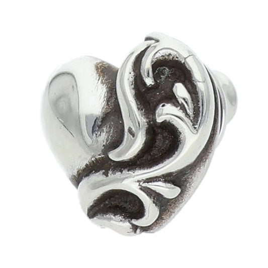 Chrome Hearts Heart Stud Silver Earring Size ONE SIZE