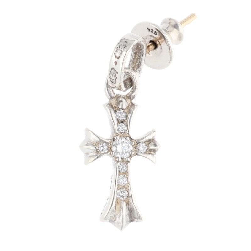 Chrome Hearts Baby Fat Diamond Silver Earring Size ONE SIZE