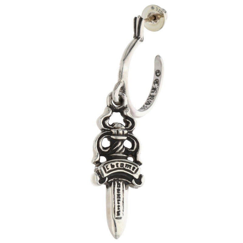 Chrome Hearts No5 Dagger Hoop Silver Earring Size ONE SIZE