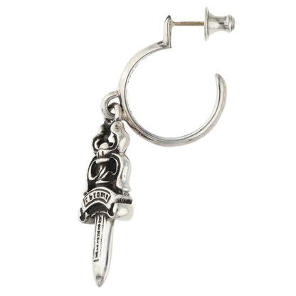 Chrome Hearts No5 Dagger Hoop Silver Earring Size ONE SIZE