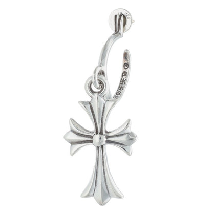 Chrome Hearts Tiny CH Cross Hoop Silver Size ONE SIZE