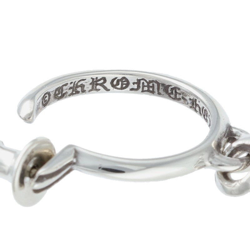 Chrome Hearts Tiny CH Cross Hoop Silver Size ONE SIZE