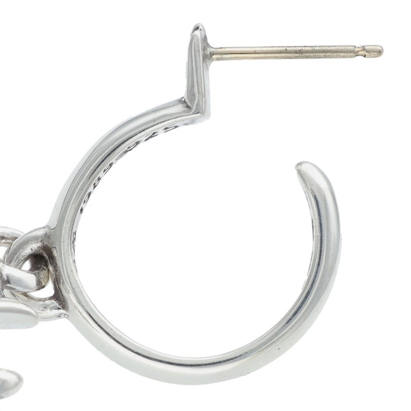 Chrome Hearts Tiny CH Cross Hoop Silver Size ONE SIZE