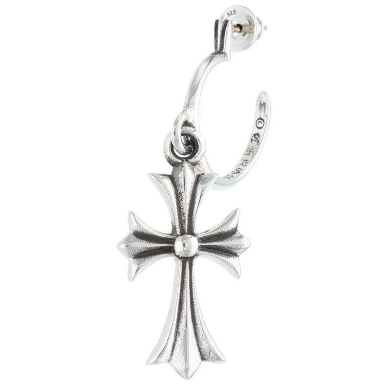 Chrome Hearts Tiny CH Cross Hoop Silver Size ONE SIZE