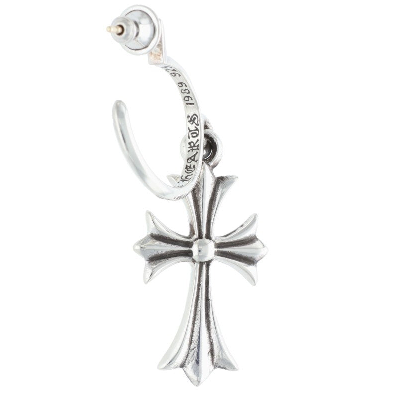 Chrome Hearts Tiny CH Cross Hoop Silver Size ONE SIZE