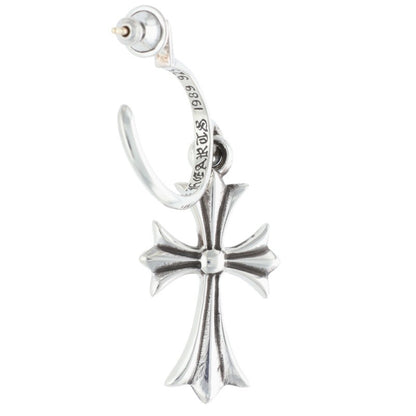 Chrome Hearts Tiny CH Cross Hoop Silver Size ONE SIZE