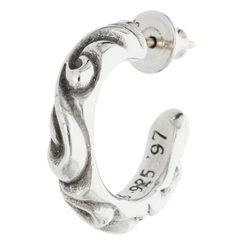 Chrome Hearts Scroll Hoop Silver Earring Size ONE SIZE
