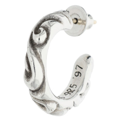 Chrome Hearts Scroll Hoop Silver Earring Size ONE SIZE