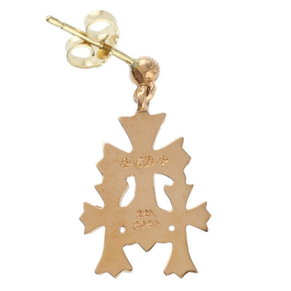 Chrome Hearts 22K 3 CH Cross Drop Yellow Gold Size ONE SIZE