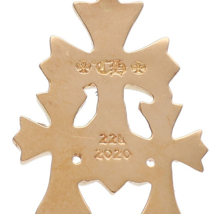 Chrome Hearts 22K 3 CH Cross Drop Yellow Gold Size ONE SIZE