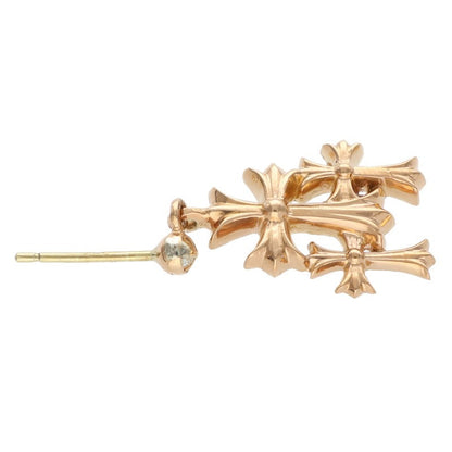 Chrome Hearts 22K 3 CH Cross Drop Yellow Gold Size ONE SIZE