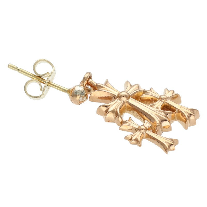 Chrome Hearts 22K 3 CH Cross Drop Yellow Gold Size ONE SIZE