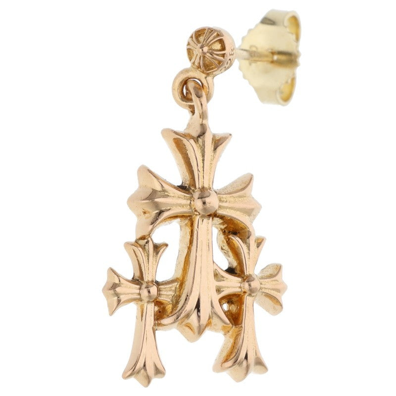 Chrome Hearts 22K Triple CH Cross Drop Earring Size ONE SIZE