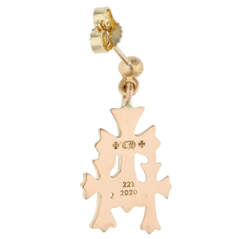 Chrome Hearts 22K Triple CH Cross Drop Earring Size ONE SIZE
