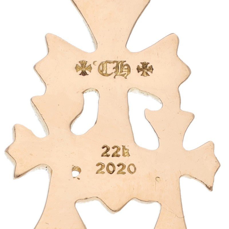 Chrome Hearts 22K Triple CH Cross Drop Earring Size ONE SIZE