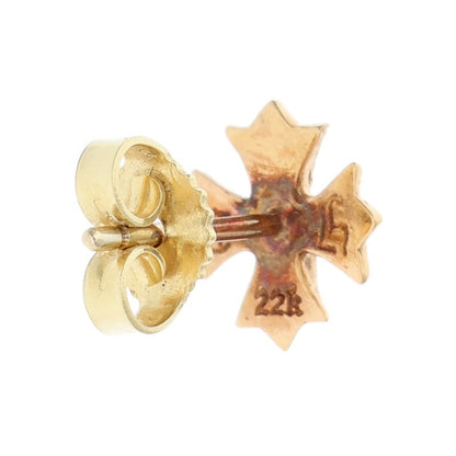 Chrome Hearts 22K CH Plus 1 Yellow Gold Earrings Size ONE SIZE