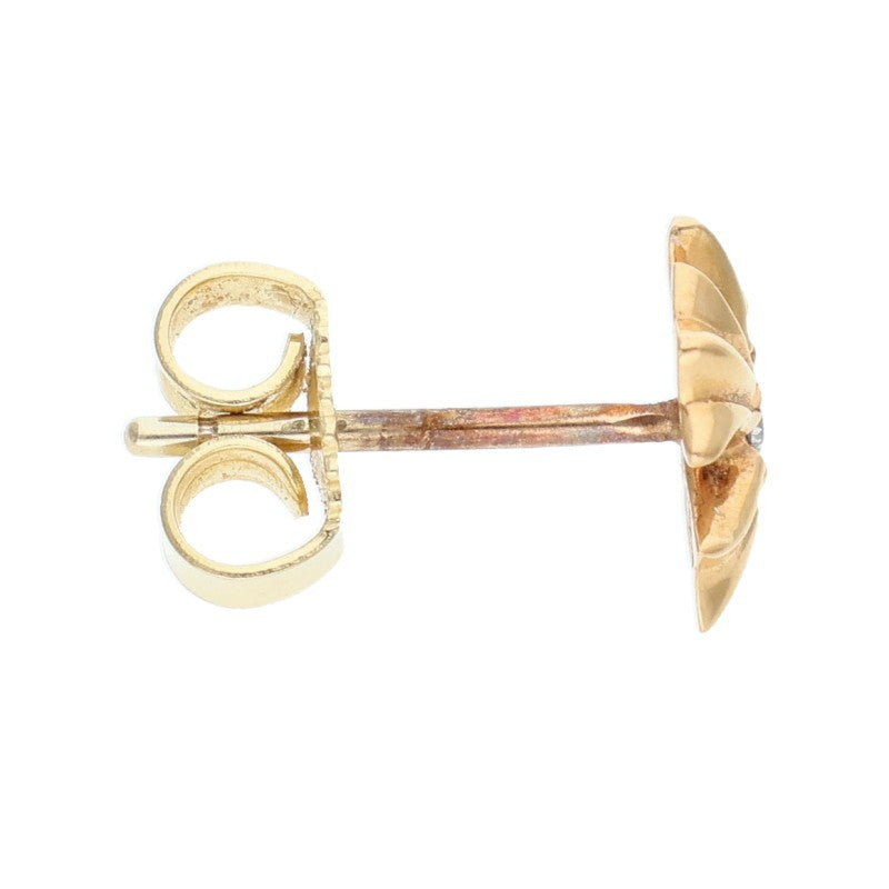 Chrome Hearts 22K CH Plus 1 Yellow Gold Earrings Size ONE SIZE