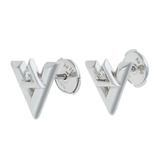 LOUISVUITTON Volt One 18K WG Diamond Earring Size ONE SIZE