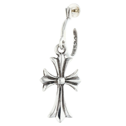 Chrome Hearts Tiny CH Cross Hoop Silver Size ONE SIZE